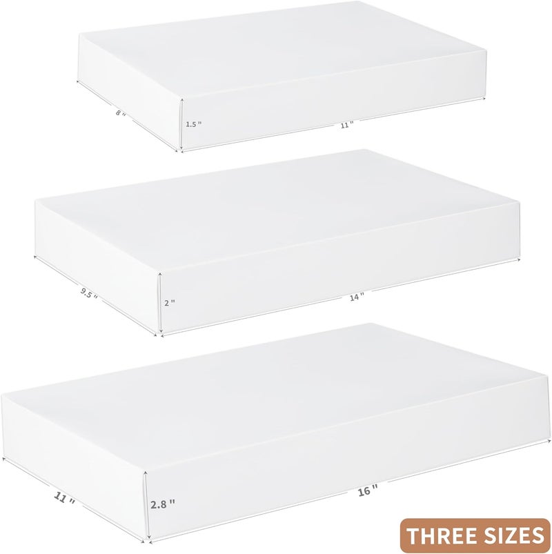 Rsgift White Gift Boxes, 3 Sizes Small Gift Boxes for Men Clothes, Women Apparel, Christmas and Birthdays Wedding, Graduation Packaging, Assorted Sizes(4 Boxes 11", 4 Boxes 14", 4 Boxes 16") - Image 2